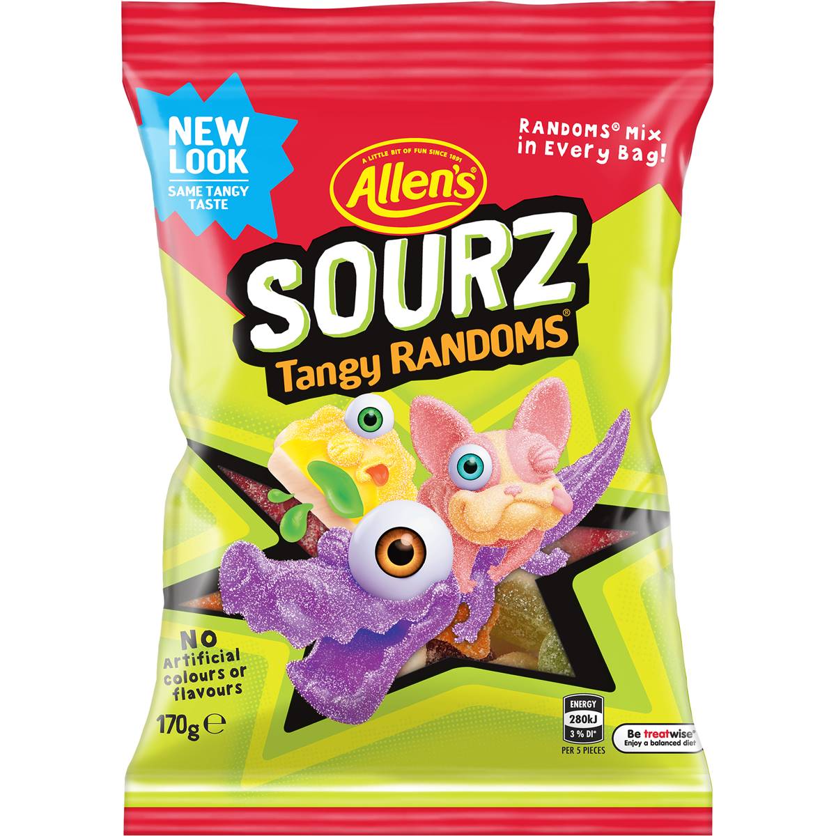 Allen's Sourz Tangy Randoms 170g