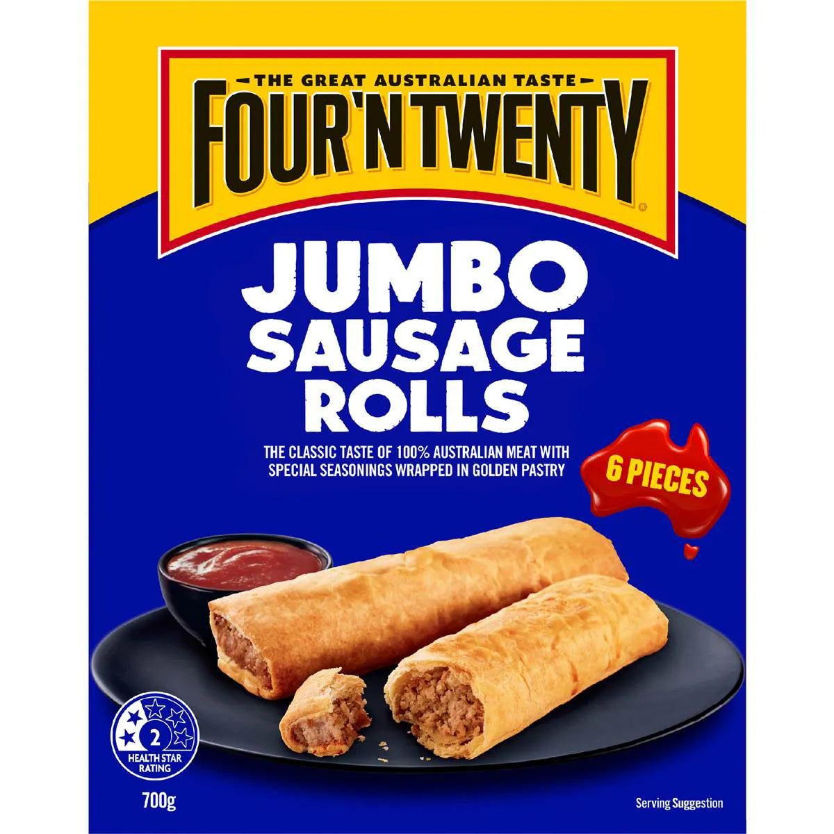 Four'N Twenty Sausage Roll Jumbo 6 pack