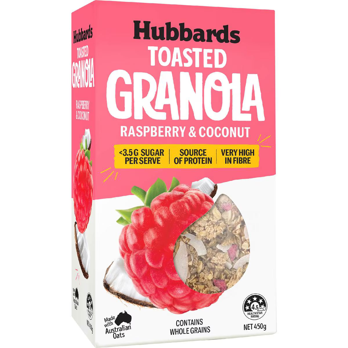 Hubbards Raspberry & Coconut Toasted Granola 450g