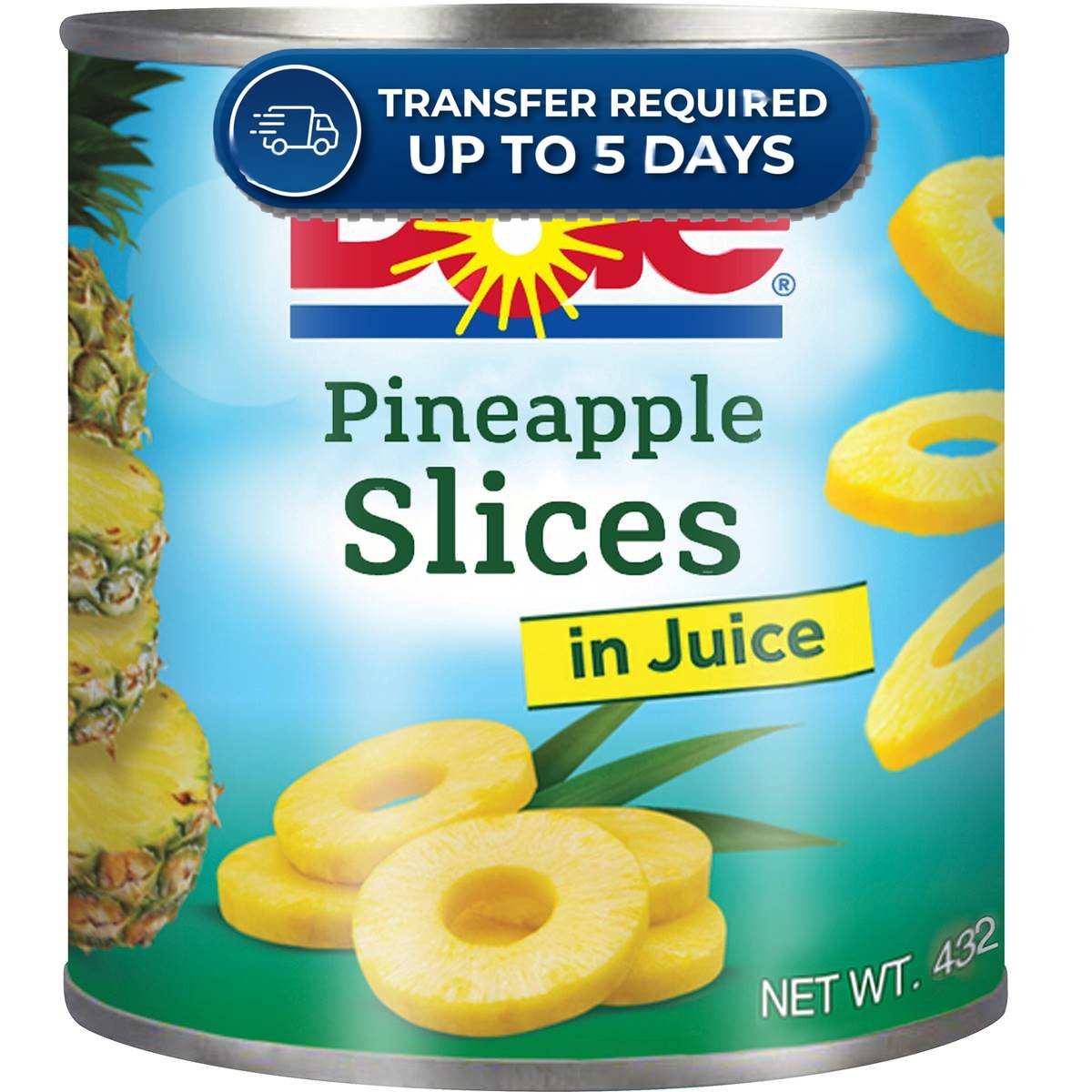 Approaching or Just Over Best Before Date – Dole Pineapple Slices In Juice 432g