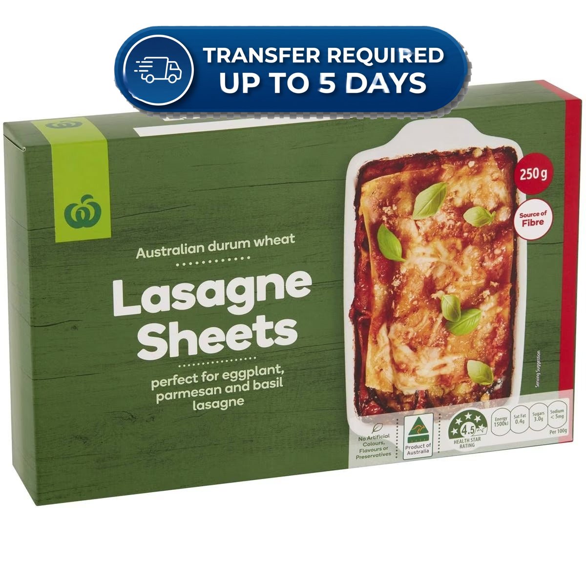 Approaching or Just Over Best Before Date – Woolworths Pasta Lasagne Sheets 250g