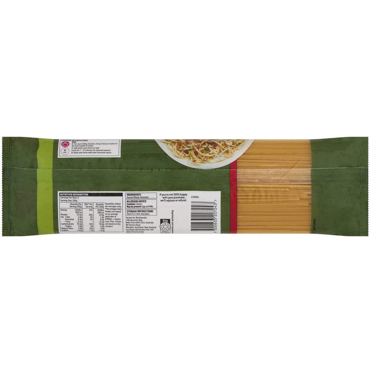 Woolworths Pasta Spaghetti 500g