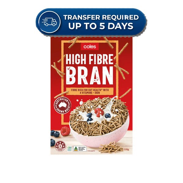 Approaching or Just Over Best Before Date – Coles Cereal High Fibre Bran 530g