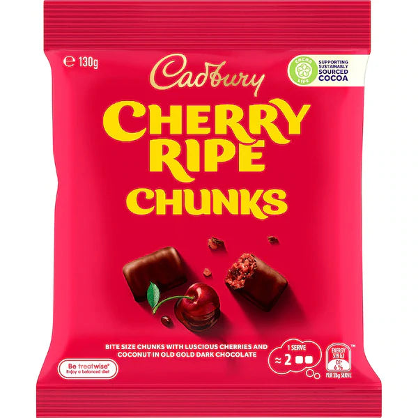 Cadbury Cherry Ripe Chunks 130g