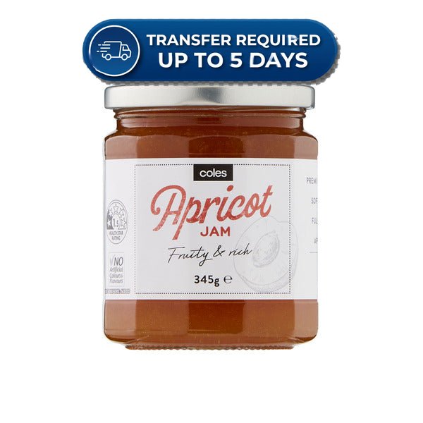 Approaching or Just Over Best Before Date – Coles Jam Premium Apricot 345g