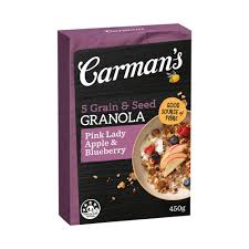 Carman's Pink Lady Apple & Blueberry 5 Grain & Seed Granola 450g