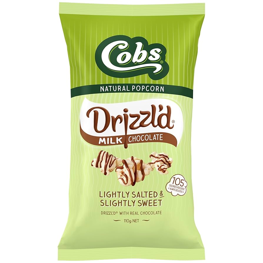 Cobs Drizzld Popcorn Sweet Milk Chocolate 110g