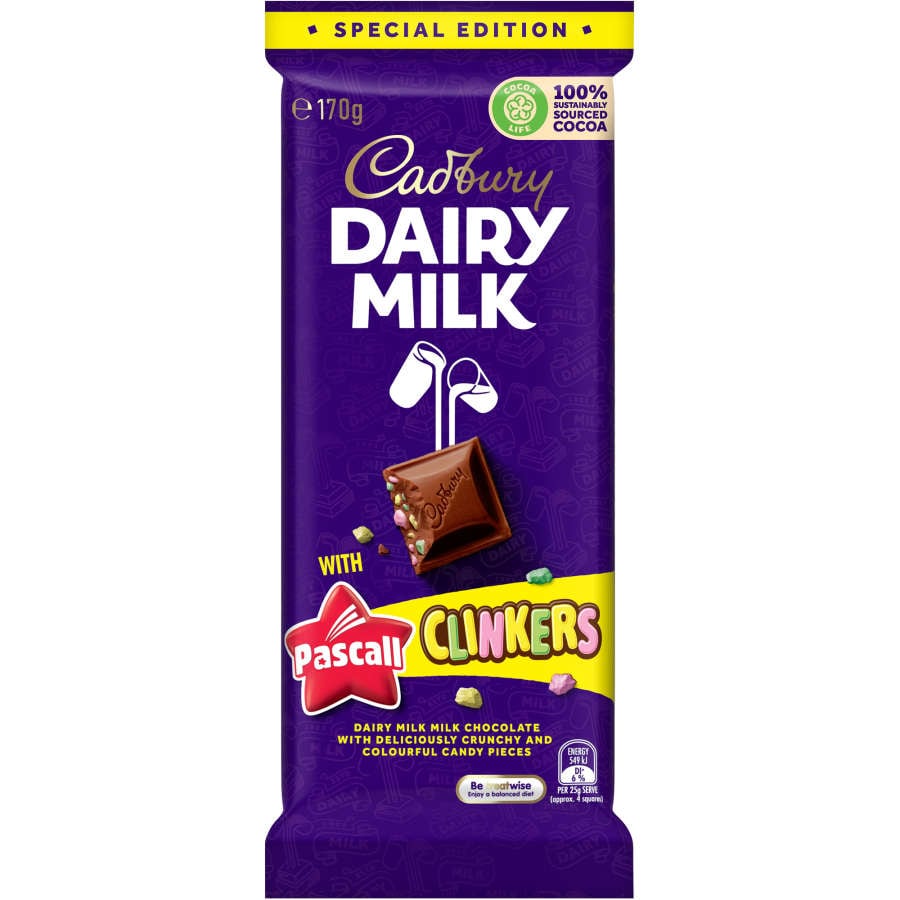 Cadbury Block Pascall Clinkers 170g