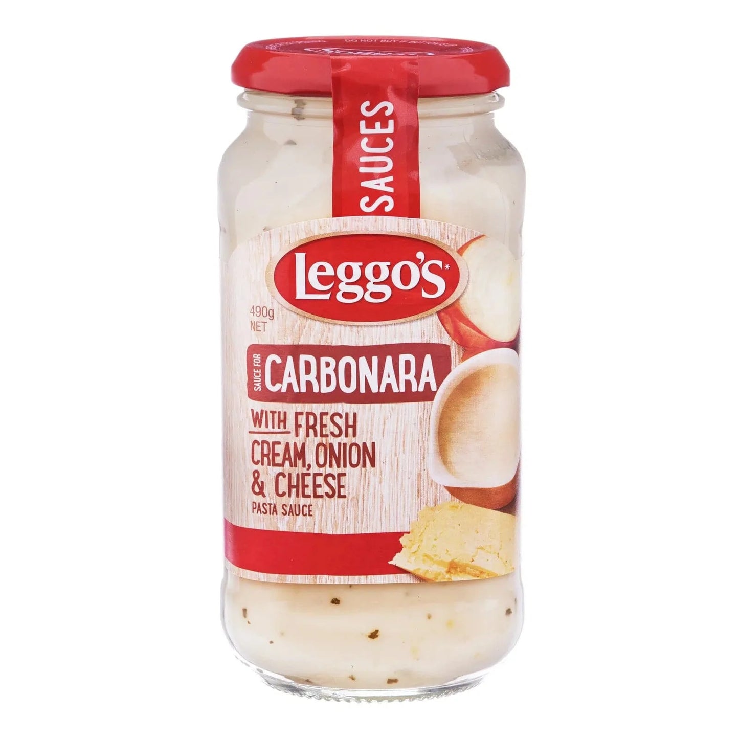 Leggo's Pasta Sauce Carbonara Fresh Cream, Onion & Cheese 490g