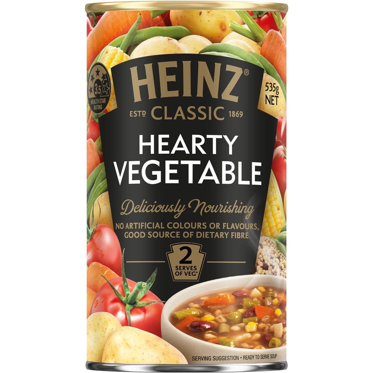 Heinz Classic Hearty Vegetable Soup Can 535g