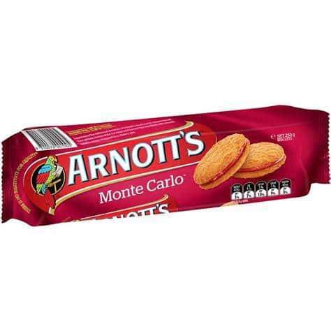 Arnott's Biscuits Monte Carlo 250g