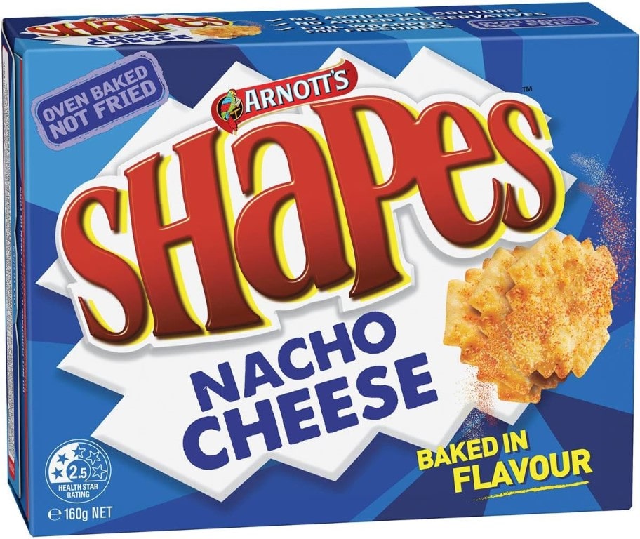 Arnott's Shapes Nacho Cheese 160g