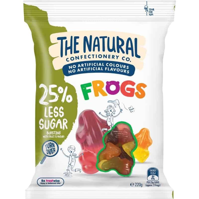 Natural Confectionery Frogs 25% Less Sugar 220g