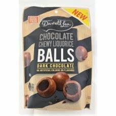 Darrell Lea Chocolate Chewy Liquorice Balls Dark Chocolate 160g