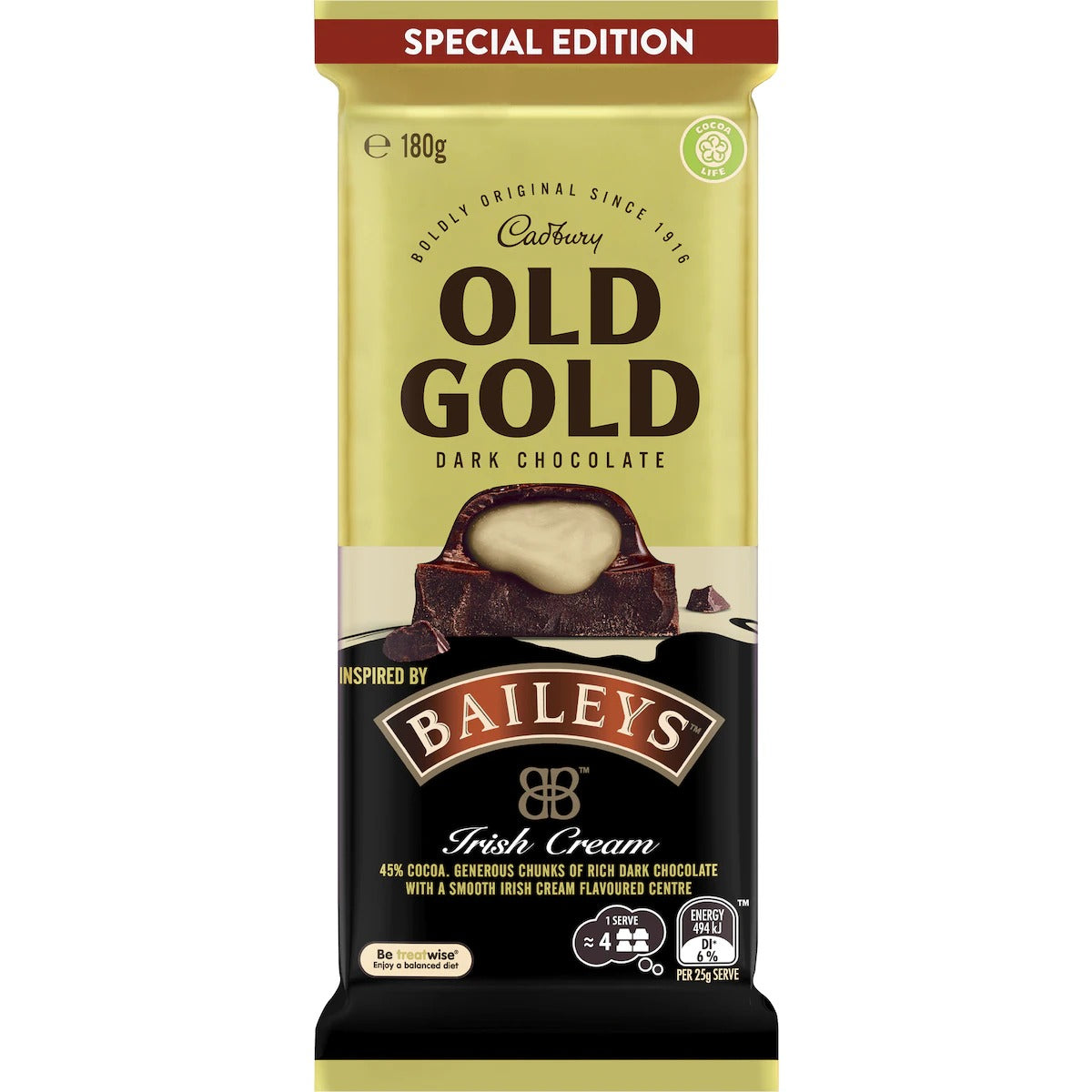 Cadbury Block Old Gold Baileys 180g