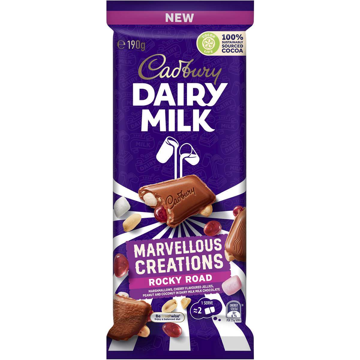 Cadbury Block Marvellous Creations Rocky Road 190g