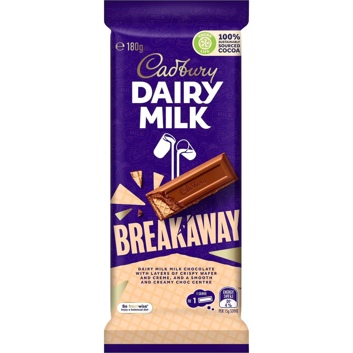 Cadbury Block Breakaway 180g