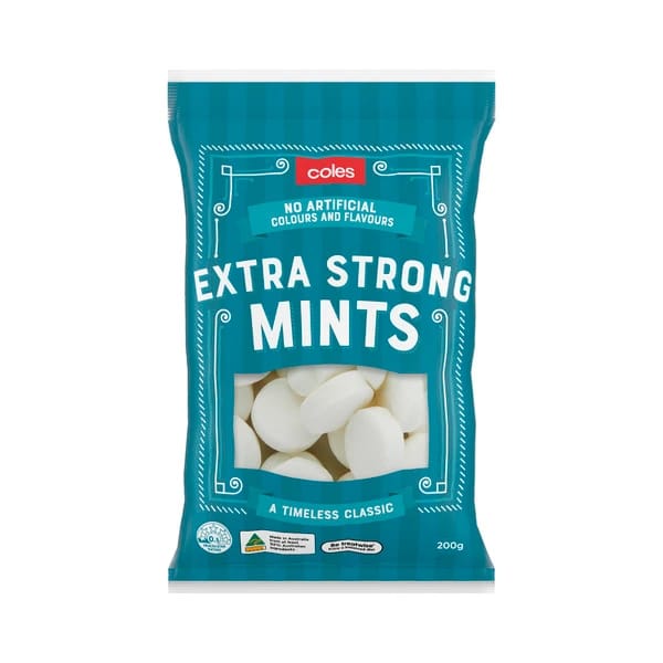 Coles Extra Strong Mints 200g