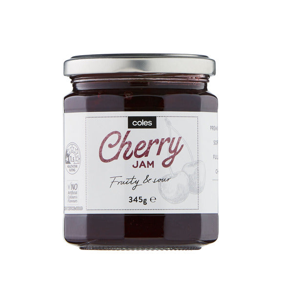Coles Jam Premium Cherry 345g
