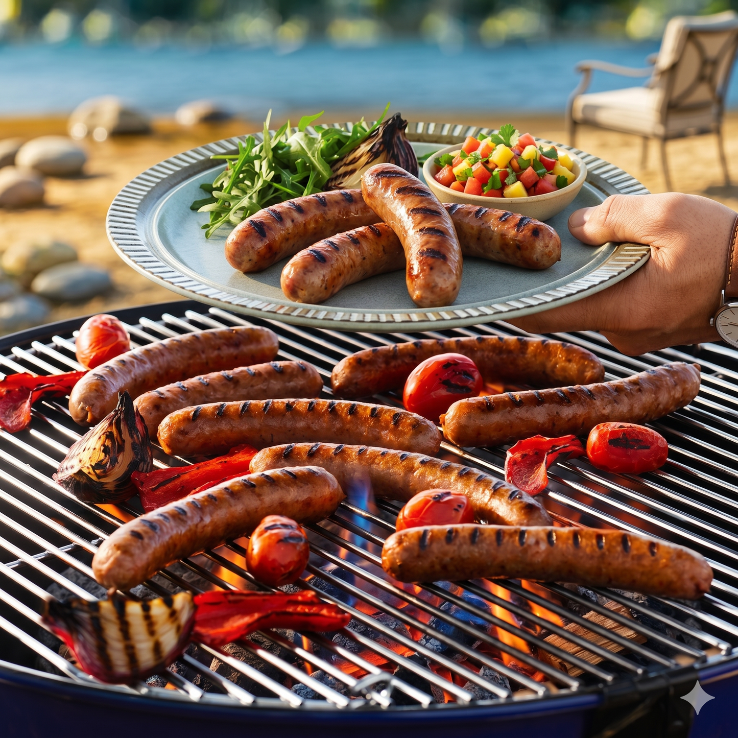 Frozen Aussie Beef Bunnings Style Premium Sausages (5 links) 500g