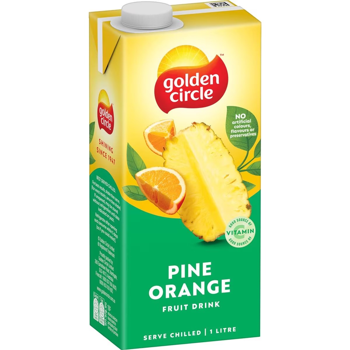 Golden Circle Fruit Drink Pine Orange 1L - do not reorder