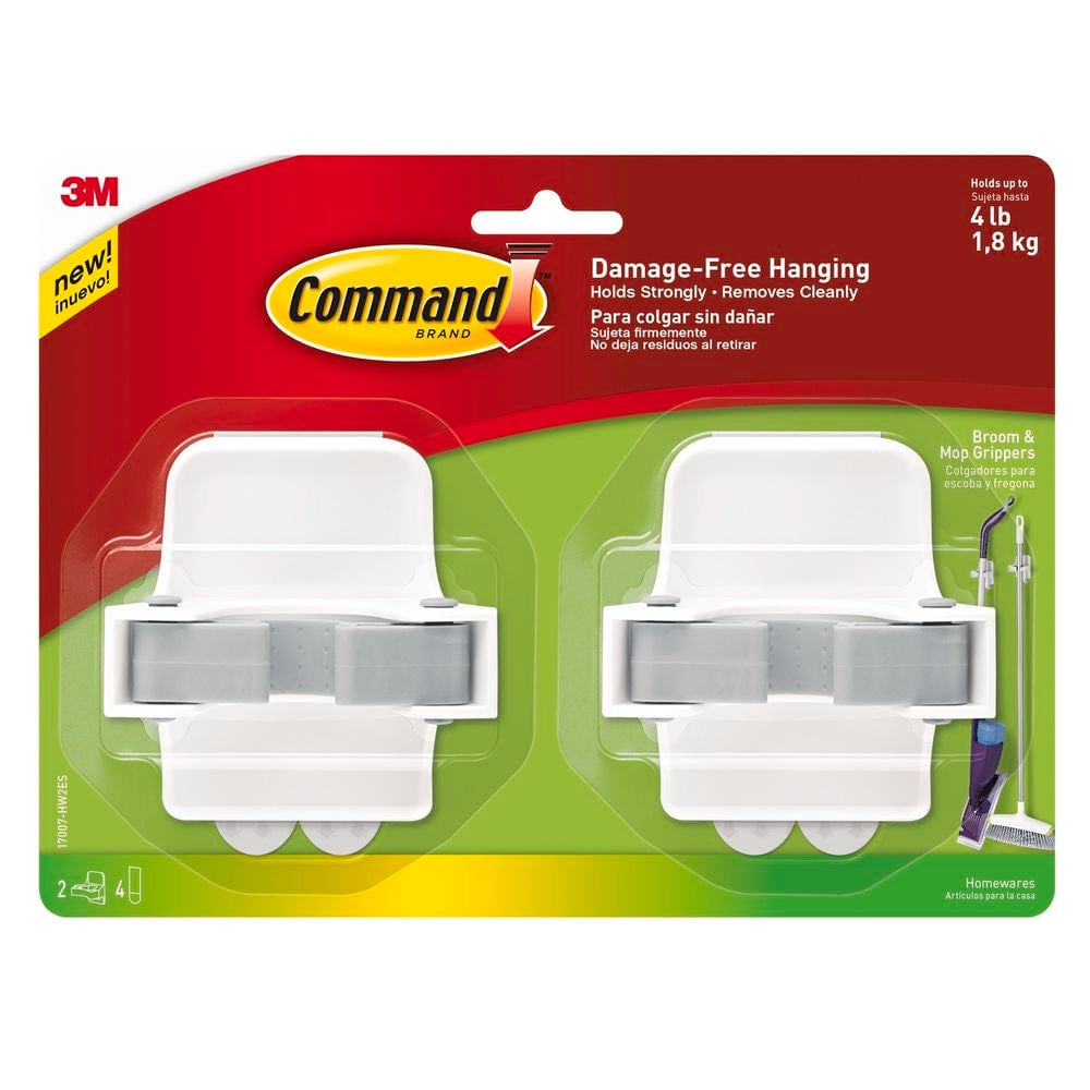 Command 1.8kg Broom Gripper - 2 Pack