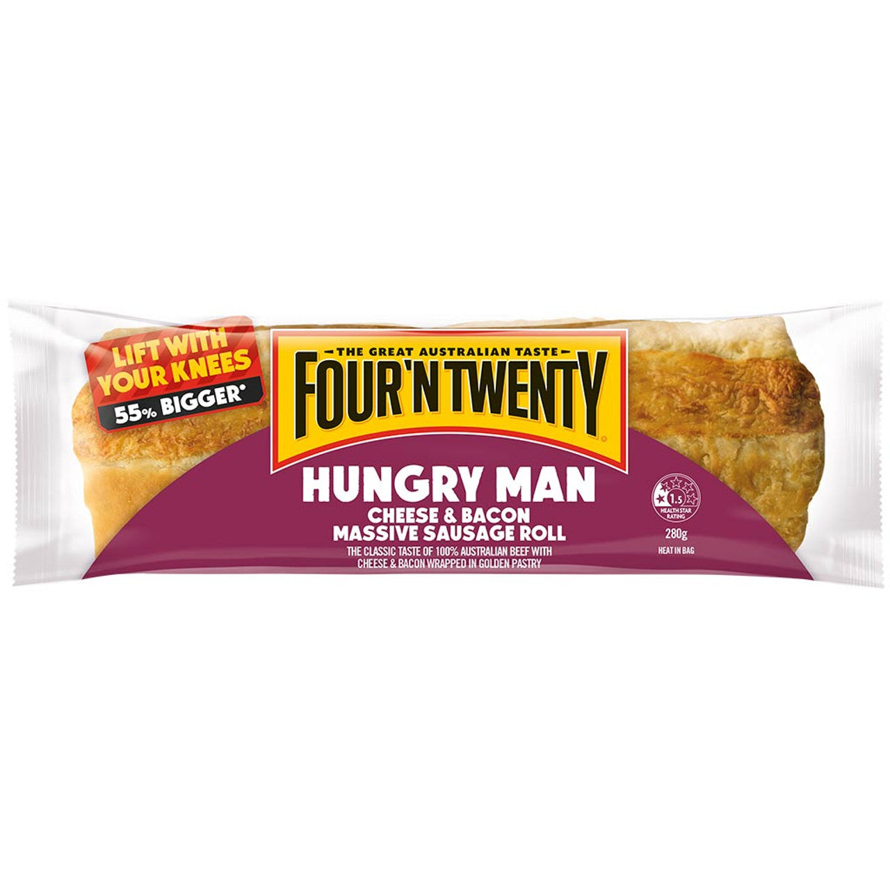 Frozen Four'N Twenty Sausage Roll Cheese & Bacon 280g