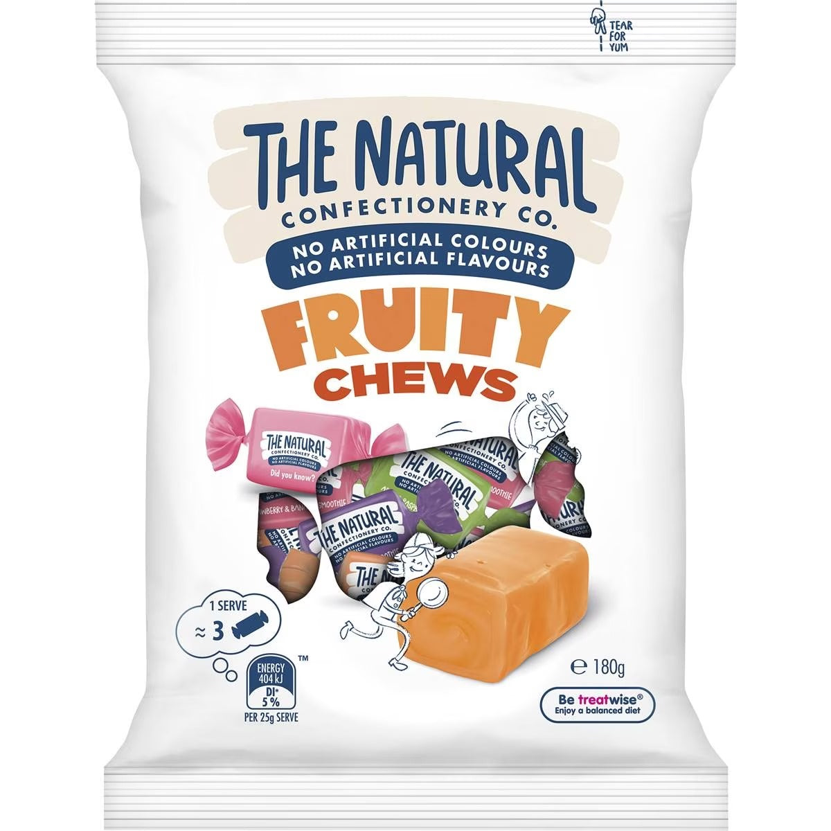 Natural Confectionery Fruity Chews 180g
