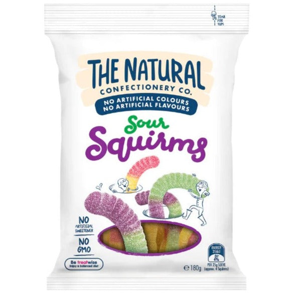 Natural Confectionery Sour Squirms 180g