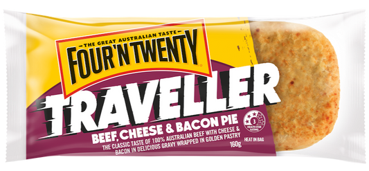 Frozen Four'N Twenty Pie Traveller Beef, Cheese & Bacon 160g