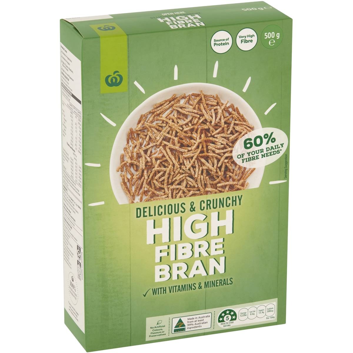 Approaching or Just Over Best Before Date : Woolworths Cereal High Fibre Bran 500g