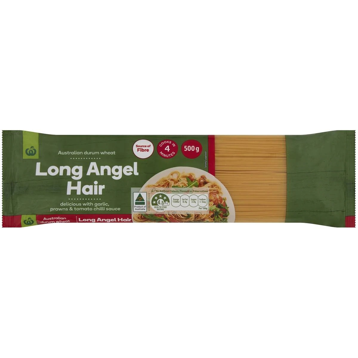 Woolworths Pasta Long Angel Hair 500g