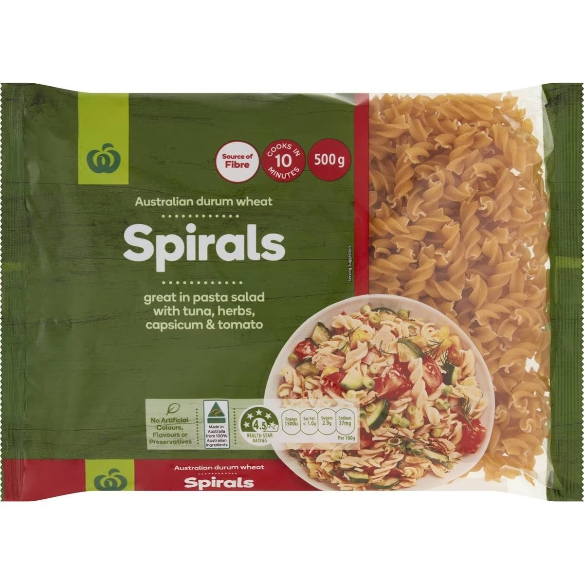 Woolworths Pasta Spirals 500g