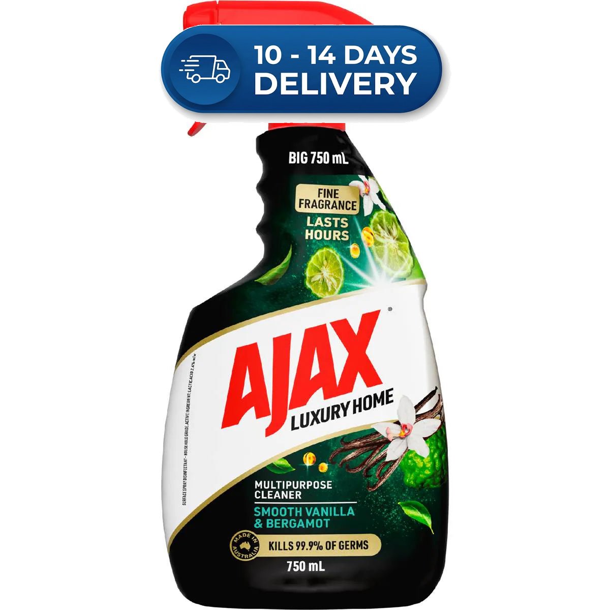 Ajax Luxury Home Trigger Spray Vanilla & Bergamot 750mL -(Extended Dispatch)