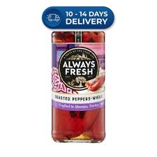 Always Fresh Roasted Peppers Whole 330g -(Extended Dispatch)