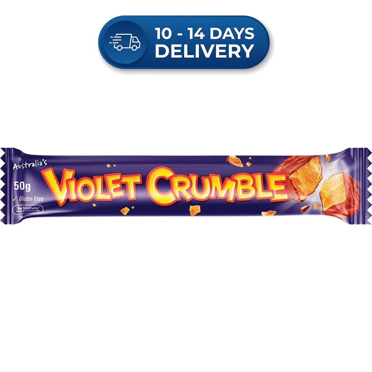 Australia's Violet Crumble Bar Original 50g -(Extended Dispatch)