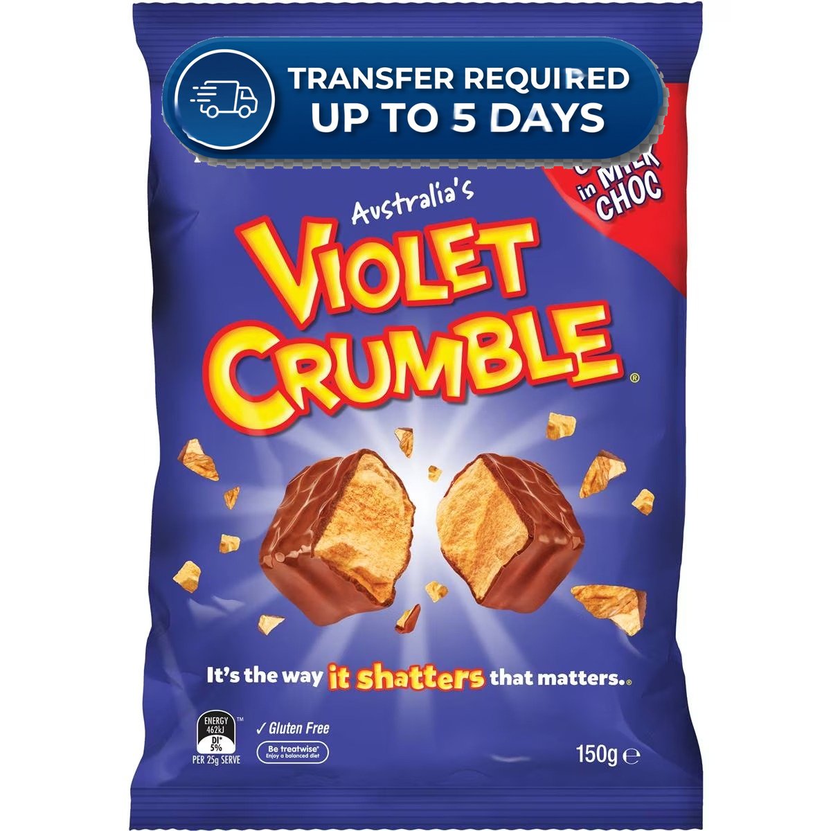 Australia's Violet Crumble Bites Original 150g -(Extended Dispatch)