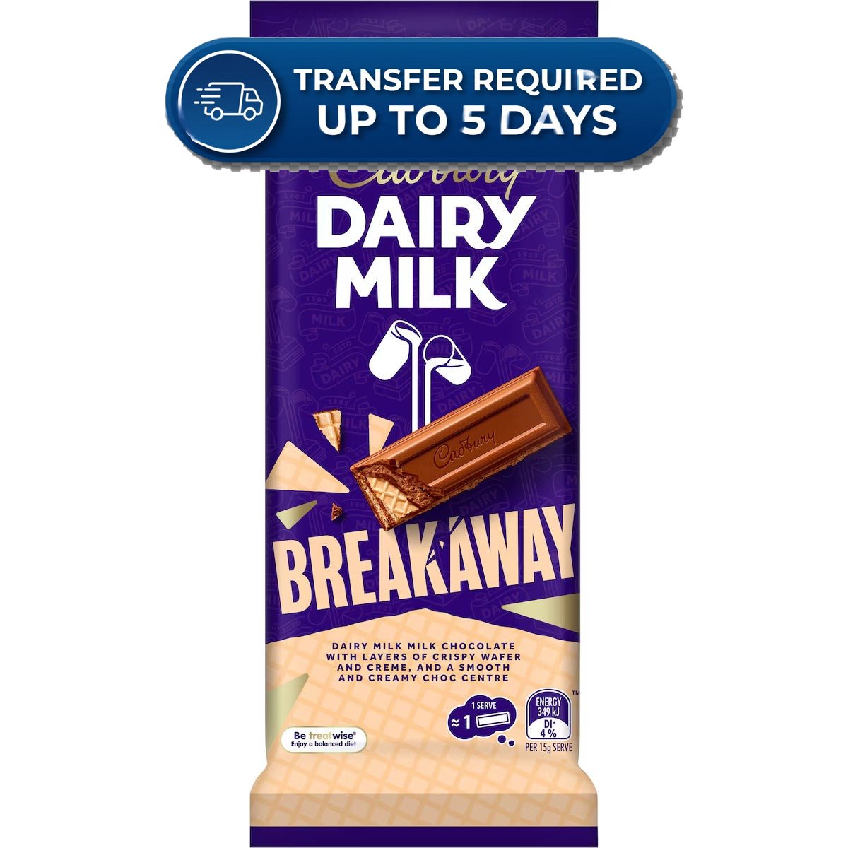 Cadbury Block Breakaway 180g -(Extended Dispatch)