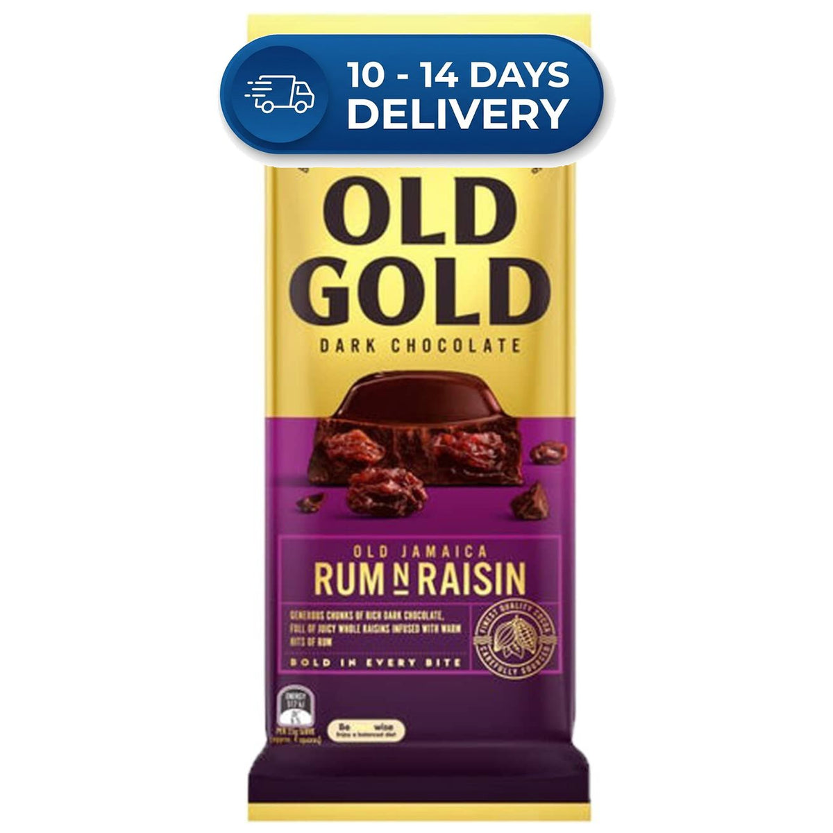 Cadbury Block Old Gold Rum & Raisin 180g -(Extended Dispatch)