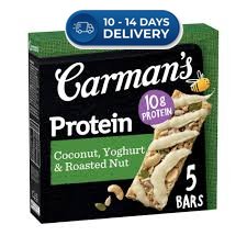 Carman's Coconut Yoghurt & Roasted Nut Gourmet Protein Bars 5 Pack 200g -(Extended Dispatch)