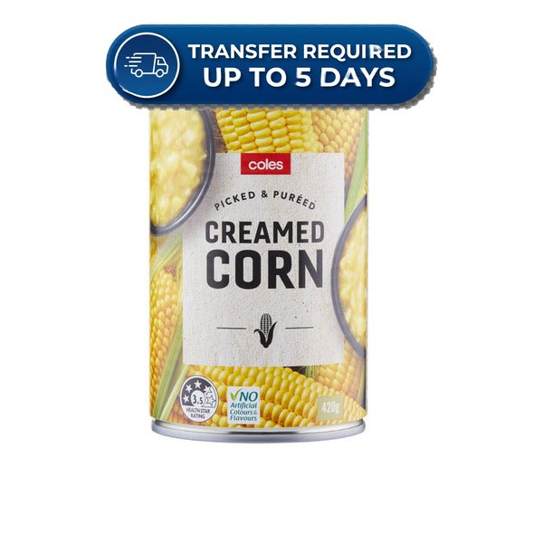 Coles Corn Creamed 420g -(Extended Dispatch)