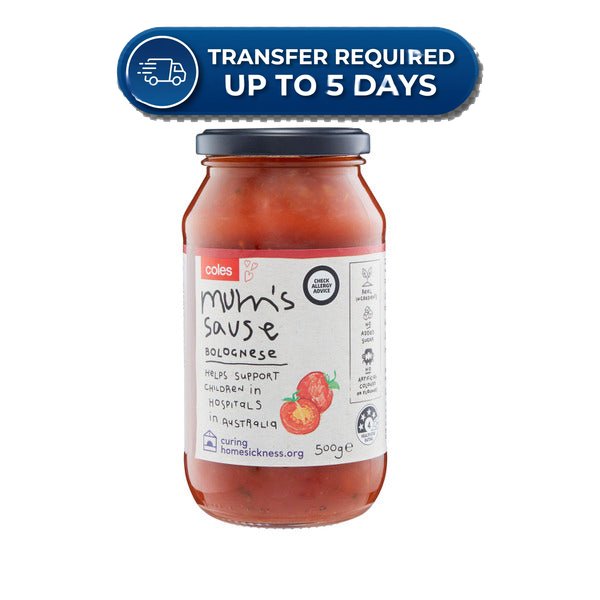Coles Pasta Sauce Mum's Bolognese 500g -(Extended Dispatch)