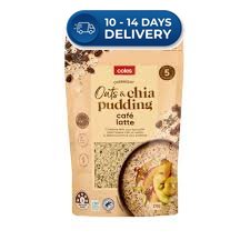 Coles Pudding Oats & Chia Cafe Latte 210g -(Extended Dispatch)
