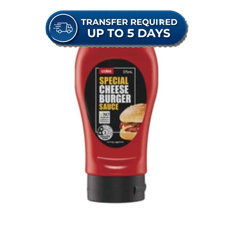 Coles Burger Sauce Special Cheeseburger 375ml -(Extended Dispatch)