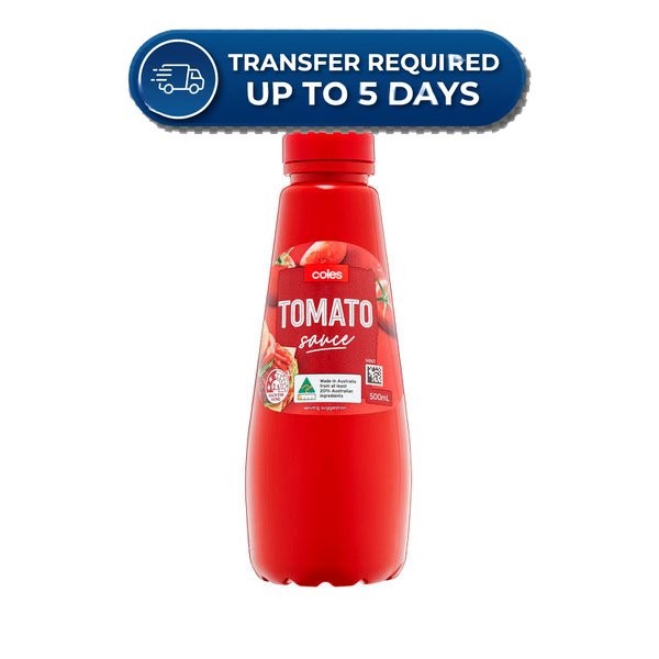 Coles Tomato Sauce Squeezy 500ml -(Extended Dispatch)