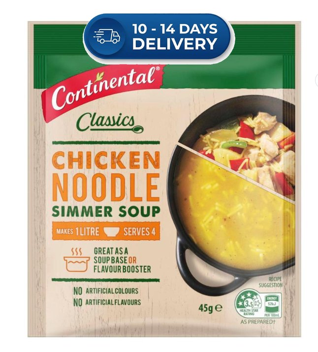 Continental Chicken Noodle Soup Serves 4 | 45g -(Extended Dispatch)