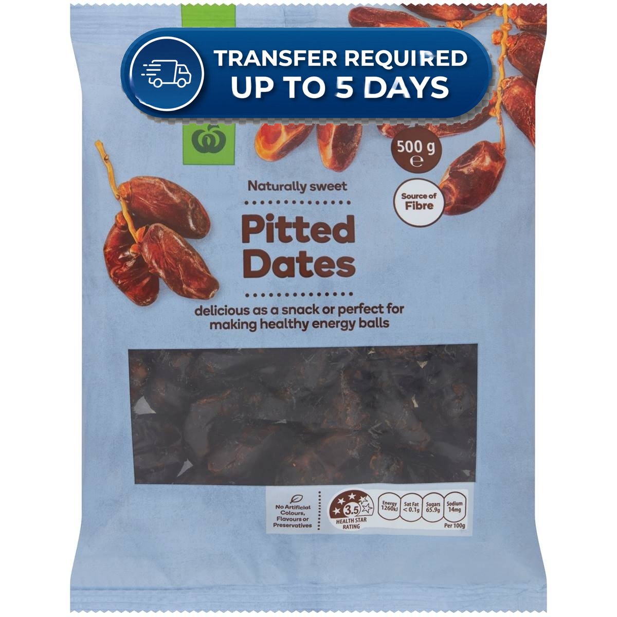 Woolworths Pitted Dates 500g -(Extended Dispatch)