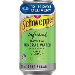 Schweppes Can Infused Lime & Lemon 375ml -(Extended Dispatch)