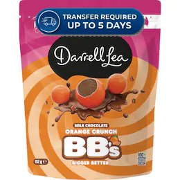 Darrell Lea Milk Chocolate BB's Orange Crunch 152g -(Extended Dispatch)