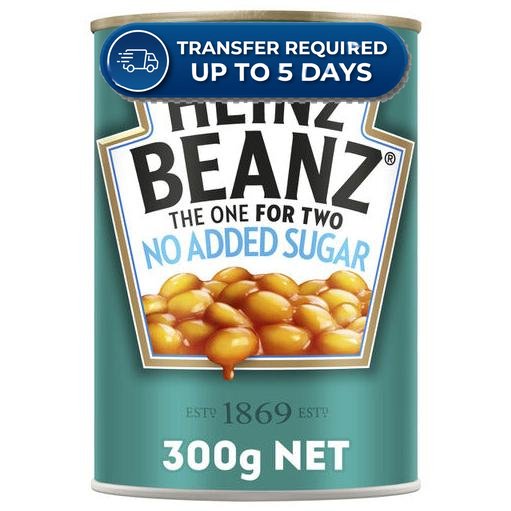 Heinz Baked Beans No Added Sugar 300g -(Extended Dispatch)